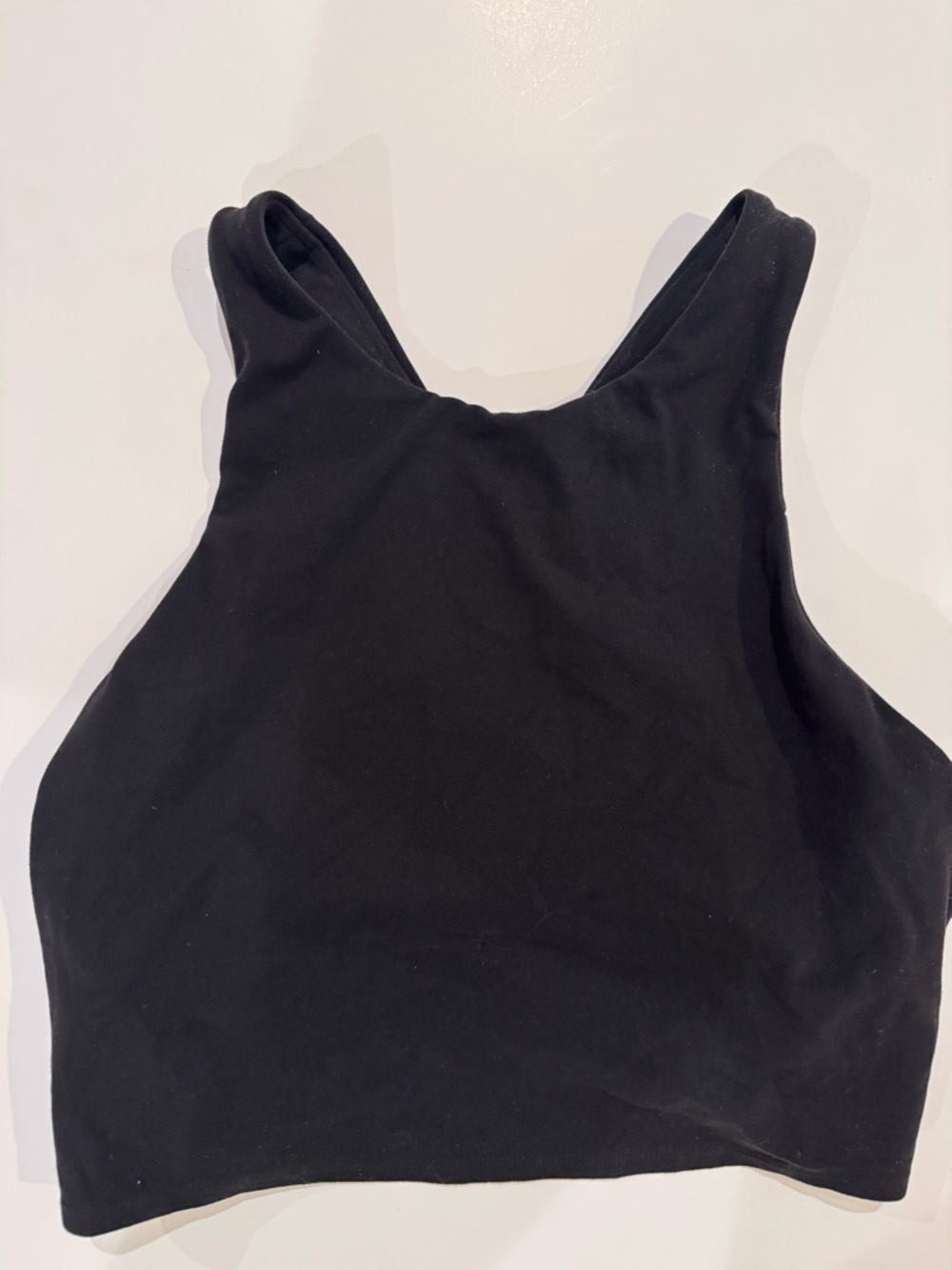 Athleta Black High-Neck Crop Tank